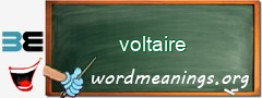 WordMeaning blackboard for voltaire